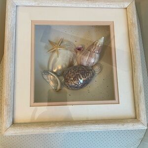 Framed Seashell Art with Starfish